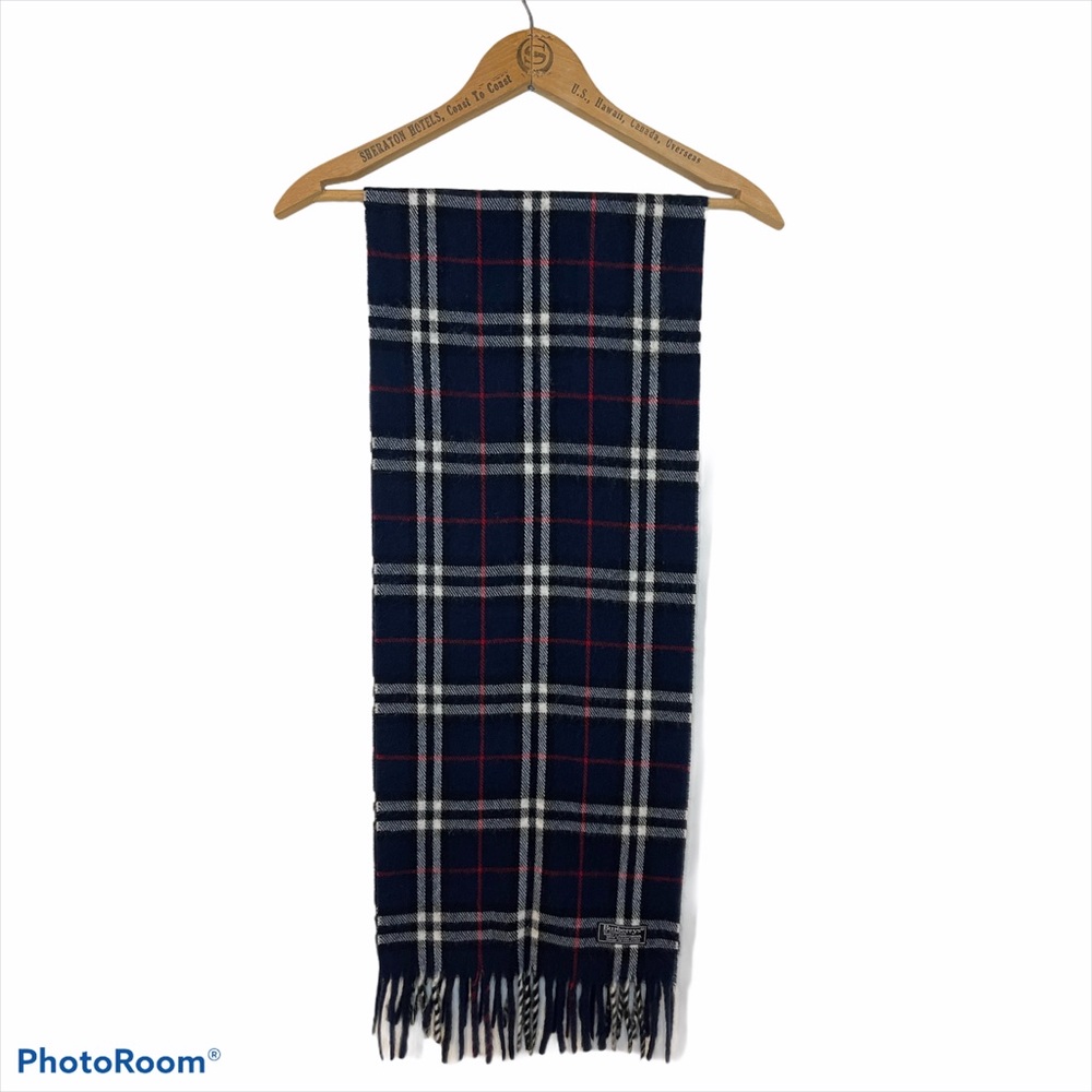 Vintage Burberry Scarf Navy